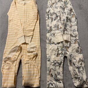 Old Navy Kids Pajamas - Yellow Stripes and White with Unicorn Print